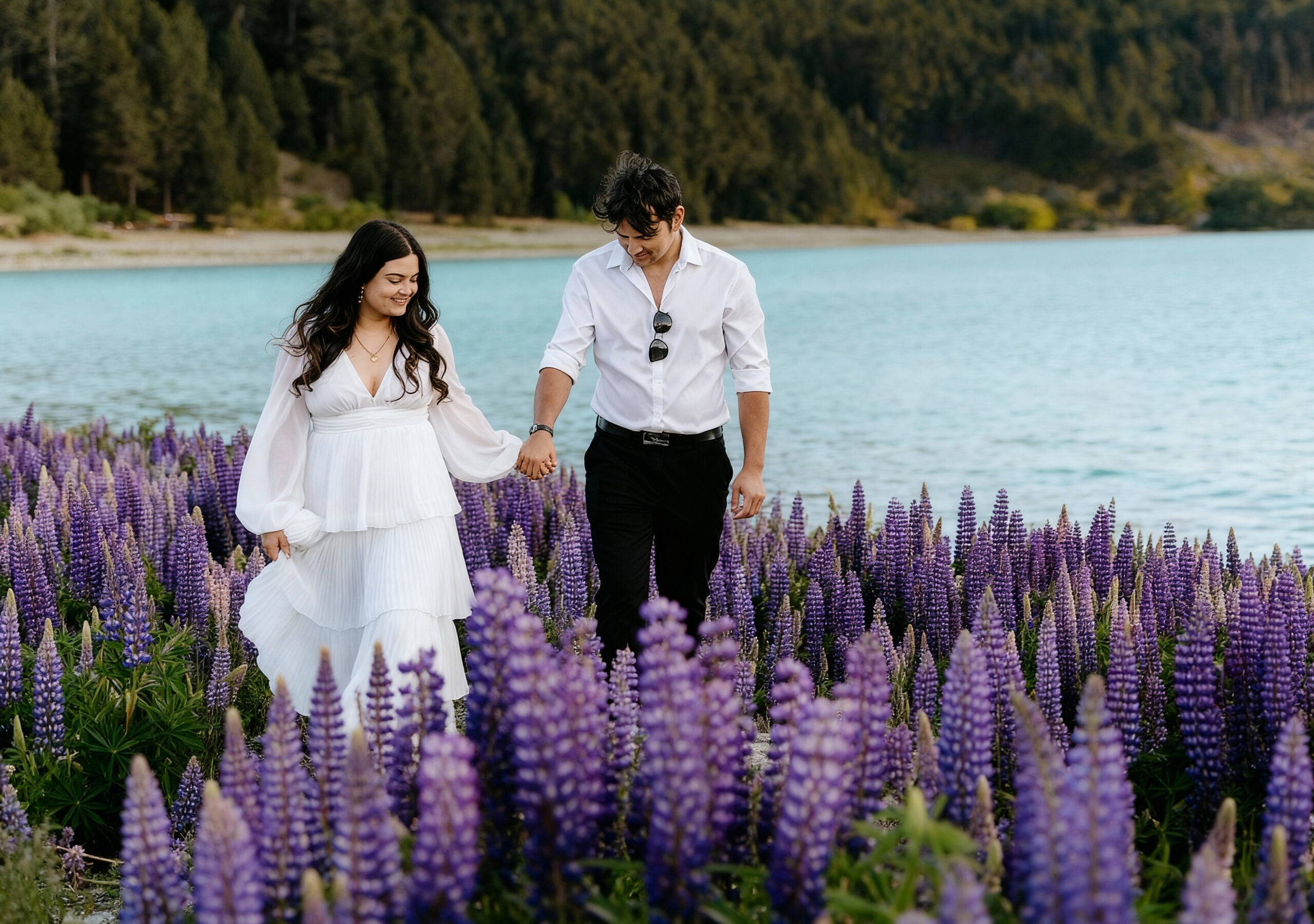 Romantic Pre-Wedding Photoshoot in Lake Tekapo,New Zealand