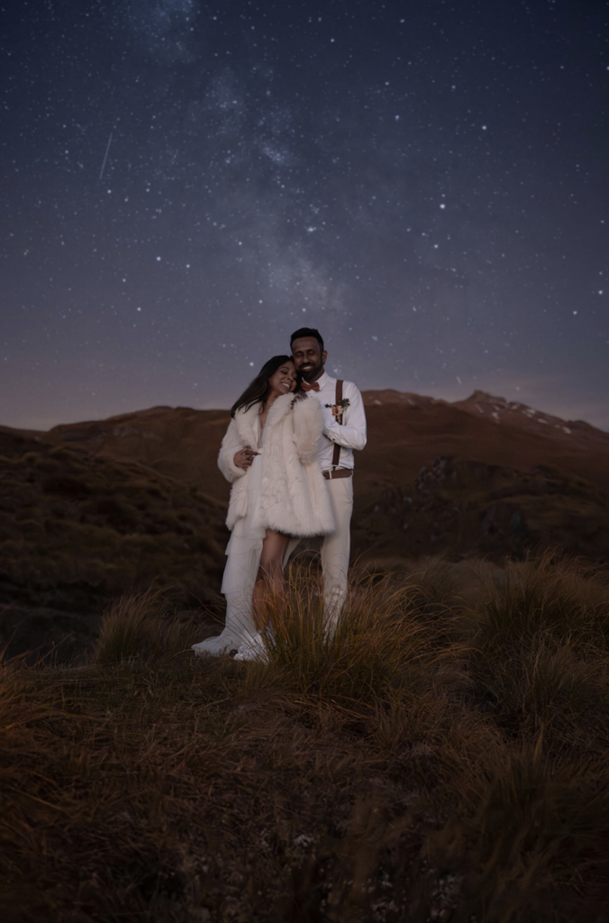 Starry Night Pre-Wedding Photos in Queenstown, New Zealand